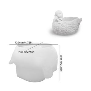 Molde de silicona para candelabro de pato, caja de almacenamiento de animales, molde de fundición de resina, molde para contenedor de cera, decoración del hogar - Product Image 6
