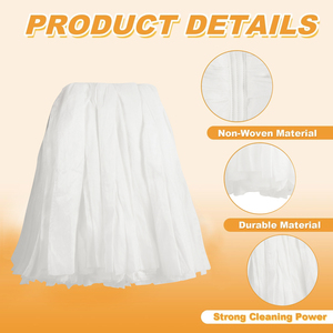 Tête de balai humide <span class=keywords><strong>Kentucky</strong></span> à poignée pivotante MSJ, pour usage commercial et industriel, remplacement, non tissé, extrémité coupée, nettoyage des sols avec haute visibilité - Product Image 1