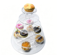 Support à cupcakes rond en acrylique, présentoir à dessert multi-niveaux pour beignets, muffins, mariage, anniversaire, buffet, présentation alimentaire