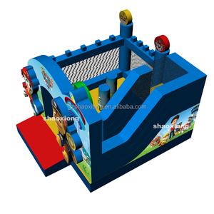 Château gonflable commercial à thème Patrouille de Dessins Animés avec toboggans pour enfants et tout-petits, maison de rebond avec souffleur - Product Image 3