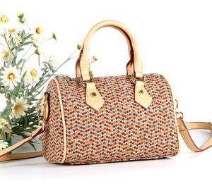 Sac fourre-tout à imprimé ethnique pour femmes-Sac à bandoulière à texture d'écorce d'arbre résineux Sac à bandoulière léger en écorce d'arbre - Product Image 5