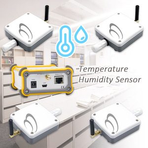 Smart Wireless Temperature Humidity Sensor 4 Sets, Digital Monitoring Sensor for File Room environment monitoring - Product Image 1