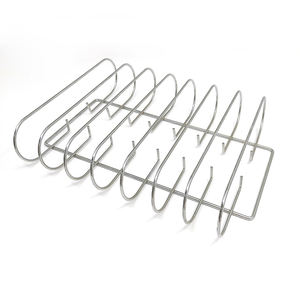 Support de côtes de barbecue en acier inoxydable pour le support de rôtissage de gril à gaz de gros oeufs verts peut contenir 7 nervures <span class=keywords><strong>accessoire</strong></span> de fumeur en métal - Product Image 3