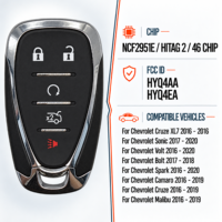Remote Kunci Pintar FCC ID HYQ4AA HYQ4EA ID46 5 Tombol 315MHz 433MHz Sistem Masuk Tanpa Kunci untuk Chevrolet Cruze XL7 Sonic Volt Bolt Spark