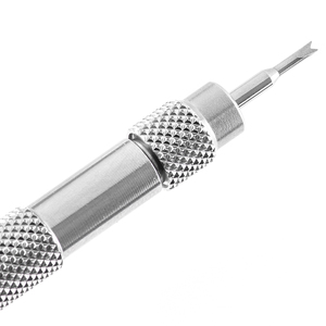Mango de acero inoxidable, doble punta, reparación manual de reloj, ajuste de banda, herramienta de tamaño de repuesto, herramienta de extracción de PIN de enlace, herramienta de barra de resorte - Product Image 3