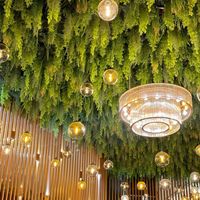 Plante suspendue artificielle pour plafond, fausse herbe verte, plante murale suspendue, décoration de plafond artificielle pour hôtel, restaurant