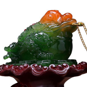 รูปปั้นกบเงินหลิวหลี่ ชื่อ ชุยไป๋ไฉ ของตกแต่งรูปกะหล่ำปลี - Product Image 3