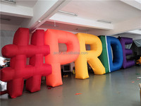 Lettres gonflables # PRIDE d'éclairage de LED pour la décoration d'événement de défilé de fierté