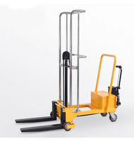 Gerbeur manuel hydraulique léger de 250 kg, hauteur de levage de 1450 mm, mini-élévateur mobile avec fourche réglable