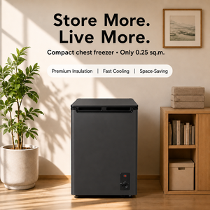 מקפיא תיבה נייד בנפחים של 1.8/<span class=keywords><strong>3</strong></span>.0/<span class=keywords><strong>3</strong></span>.5/4.0 רגל מעוקב, דלת עליונה אחת וסל נשלף, מקפיא קטן ועמוק לבית ולמשרד - Product Image 4