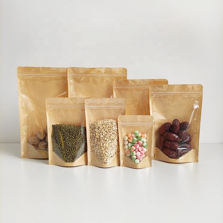 one side brown zipper pouch