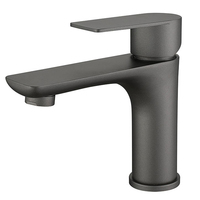 Robinet de lavabo de salle de bains, mitigeur de comptoir, mitigeur en acier inoxydable, robinet d'évier