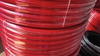 Tuyau d'air en PVC de 3/8 pouces par 100 pieds 300 PSI résistant au pliage avec raccord rapide industriel de 1/4 pouces