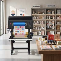 Impresora Erasmart XP600 de 35 cm, Impresora de Transferencia UV DTF, Impresora Todo en Uno para Película de Transferencia de Calor, Impresora UV DTF para Logotipos en Rollo AB