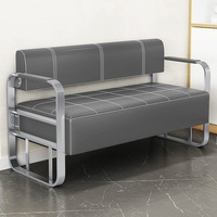 Canapé d'attente en cuir PU personnalisé, banc long pour salon de coiffure, sièges de réception pour salon de beauté, magasin de vêtements, salon