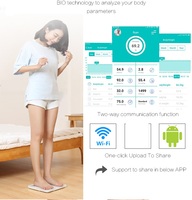 Balance connectée intelligente et précise pour salle de bain, analyse de la composition corporelle (graisse, masse musculaire, eau, masse osseuse) avec application