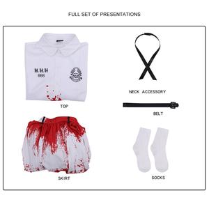 Costume de cosplay Nanno Red White Gradient Dress de la série Girl From Nowhere, tenue de cosplay d'anime et de drama thaïlandais pour femmes, vente en gros - Product Image 5