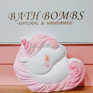 Bombas de baño con gas de burbujas coloridas Bombas de baño de arco iris de unicornio natural - Product Image 2