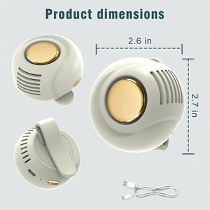Ventilador de Seguridad con Clip para Cochecito, Mini Ventilador Portátil de 900 mAh con Indicador de Batería, Ventilador USB Recargable para Viajes - Product Image 6