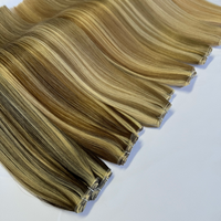 Extensions de cheveux 100% naturels New Genius Weft, double trame, style lisse et soyeux, 100% cheveux humains vierges européens Remy