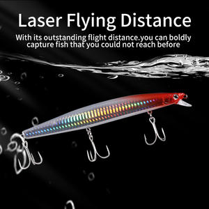 Pêche côtière en eau salée appâts durs artificiels longue coulée marée méné 160mm 31g 34g Jerkbait flottant méné coulant pour bar - Product Image 4