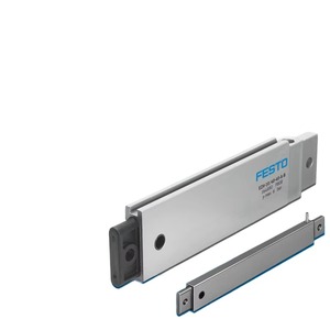 Cilindro neumático plano de acción simple que ahorra espacio con riel guía de rodamientos de bolas circulantes para sistemas automatizados compactos y pequeños - Product Image 3
