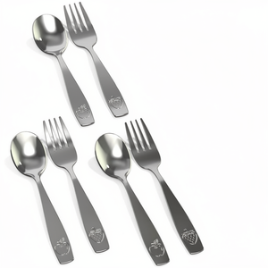 <span class=keywords><strong>CHILLOUT</strong></span> LIFE Ensemble de couverts pour enfants en acier inoxydable résistant à la rouille, 6 pièces, couverts de camping sûrs pour enfants et tout-petits (inclut 3 cuillères) - Product Image 1