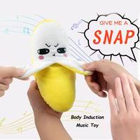 Juguete de Peluche de Plátano de Lujo Hecho a Mano, Juguete Educativo Musical Inductivo de Plátano, Juguete de Peluche de Plátano para Bebés, Regalo de Cumpleaños