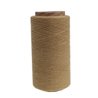 Fil marron OE à extrémités ouvertes, cardé, teint, antistatique, en coton recyclé et polyester, pour tricot de chaussettes et textiles de maison