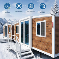 Maison conteneur préfabriquée de luxe en acier extensible de 40 pieds avec design contemporain, personnalisable pour bureaux et villas