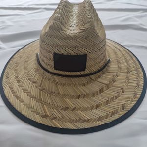 <span class=keywords><strong>Sombrero</strong></span> de Paja Panamá con Borde Ancho y Diseño Hueco, Impresión Serigrafiada, Unisex, para Playa, Pesca y Actividades al Aire Libre - Product Image 2