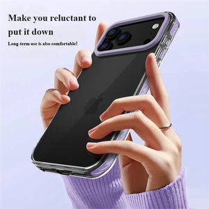 <span class=keywords><strong>Coque</strong></span> de protection en acrylique pour iPhone 17 16 15 Pro Max, absorption des chocs renforcée en TPE, cadre de protection d'objectif surélevé, couleurs personnalisables - Product Image 5