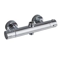 Robinet de douche thermostatique mural en laiton avec contrôle de température apparent – Fabricant de robinets de bain et de douche