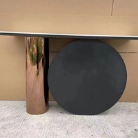 Nouvelle table console minimaliste moderne multifonctionnelle en acier inoxydable pour la décoration des couloirs et des chambres d'hôtel