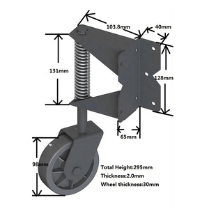 Ouvre-porte automatique en acier inoxydable HILLMASTER, <span class=keywords><strong>ressort</strong></span> en fer, <span class=keywords><strong>roue</strong></span> pour <span class=keywords><strong>portail</strong></span> coulissant - Product Image 2