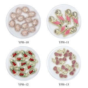 เวอร์จินแมรี่กัวดาลูปสี <span class=keywords><strong>3D</strong></span> เสน่ห์เล็บซานจู๊ด Bling สีชมพูเชอร์รี่เล็บ Rhinestones Bling เพชรโลหะเครื่องประดับเล็บ - Product Image 6