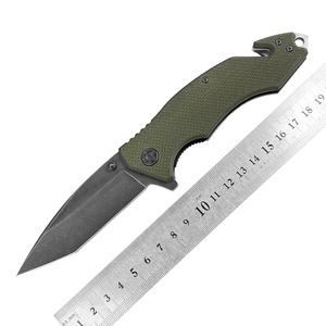 Stock G10 poignée Tanto lame de scie survie en plein air multi-outils pliant couteau de sauvetage poche avec coupe-ceinture <span class=keywords><strong>brise</strong></span>-verre - Product Image 4