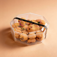 Boîte d'emballage cylindrique transparente en PS de qualité alimentaire recyclable pour pâtisseries, biscuits, tiramisu, gâteaux
