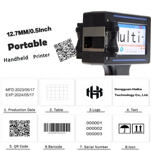 携帯用12.7ミニハンドヘルドインクジェットプリンタハンドル付き多機能QRコード日付バーコード印刷装置 - Product Image 6