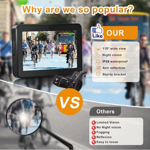 Pz tầm nhìn 4.3 inch 1080p tầm nhìn ban đêm gương sao lưu máy ảnh với 115 góc rộng hệ thống giám sát đảo ngược máy ảnh - Product Image 6