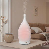 Humidificateur d'aromathérapie en céramique blanche simple et élégant, diffuseur d'aromathérapie, installation de table avec alimentation USB pour voiture et maison, 1 an
