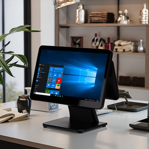 Thiết kế mới 15.6 inch màn hình cảm ứng <span class=keywords><strong>Android</strong></span> <span class=keywords><strong>POS</strong></span> thiết bị đầu cuối kim loại đứng thanh toán truy cập cho các cửa hàng bán lẻ tiền mặt đăng ký <span class=keywords><strong>POS</strong></span> - Product Image 1