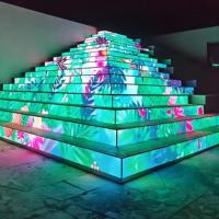 P3.91 Indoor Full-Color Interactive Digital Dance Floor LED Display Tile 8K Resolution Waterproof Wedding Stage Screen