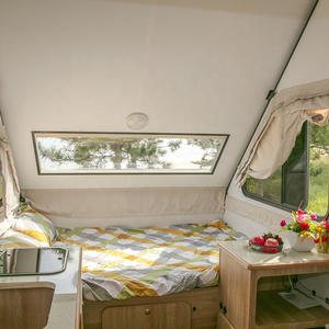 China RV venta directa de fábrica de flujo de potencia fuerte gran espacio de vida camper mini <span class=keywords><strong>caravana</strong></span> remolque de viaje - Product Image 4