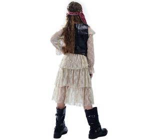 Gonna Pirata in Pizzo per Bambine Luolan, Costume di Halloween per Feste in Maschera e Cosplay TV e Cinema, Taglie S/M/L - Product Image 3