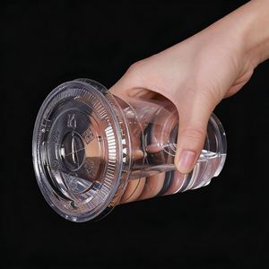 Gobelets jetables personnalisés avec logo imprimé, en PP/PET, pour jus, café glacé, vin, bière, milkshake, avec couvercle, 10, 12, 14, 16, 20, 24 oz - Product Image 2