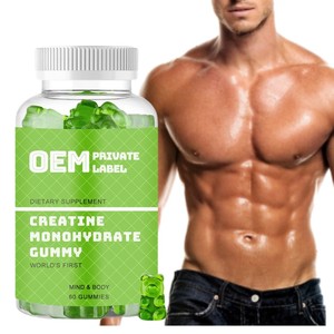 Gomitas de Creatina Monohidrato y Beta Alanina Pre-Entrenamiento OEM, 60 Gomitas/Botella, 2 Años de Duración, Uso en Adultos, para Mujeres Embarazadas XYD - Product Image 1