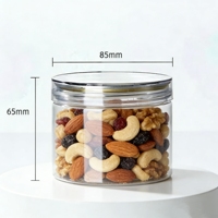 Bocaux en plastique PET transparents en forme de spirale de 100 ml à 700 ml, de qualité alimentaire, avec couvercle à vis, pour bonbons, biscuits, gelée, chocolat