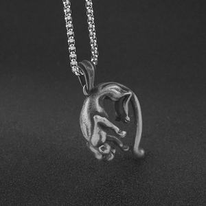 Collar con Colgante de Lobo para Hombre, Collar con Colgante de Jaguar, Joyería Fina con Animales para Mujer, para Boda o Regalo, Hecho a Mano en Turquía - Product Image 4