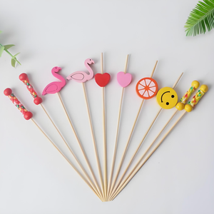 Ww-bsk1810 Dùng Một Lần 90/120/150Mm Tre Tự Nhiên Tăm Tăm Phân Hủy Sinh Học Trái Cây Chọn Trang Trí Thực Phẩm Chọn Mini Tre Chọn - Product Image 3